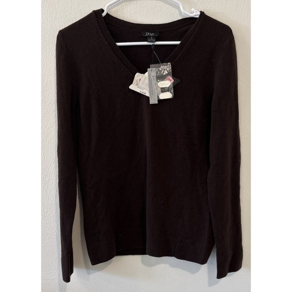 Prive 100% Cashmere Women's Small Brown V-Neck Pullover Sweater NWT - Picture 1 of 4